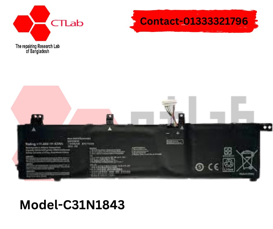 thumbnail image 2 of Genuine ASUS C31N1843 Laptop Battery – 42Wh, 11.55V, 3-Cell Li-Polymer Replacement For VivoBook S15 S532F & S14 Series 2 of 3